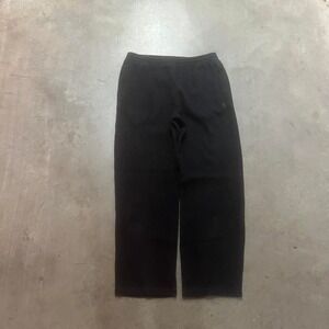 Polo Ralph Lauren men's black heavy cotton embroidered sweatpants open leg L